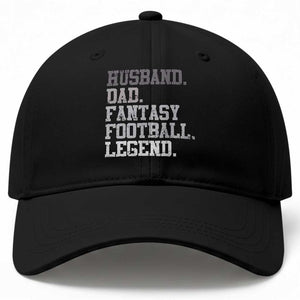 Husband Dad Fantasy Football Legend Baseball Cap Retro Fathers Day TS10 Print Your Wear