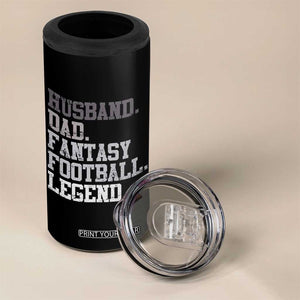 Husband Dad Fantasy Football Legend 4 in 1 Can Cooler Tumbler Retro Fathers Day TS10 Print Your Wear
