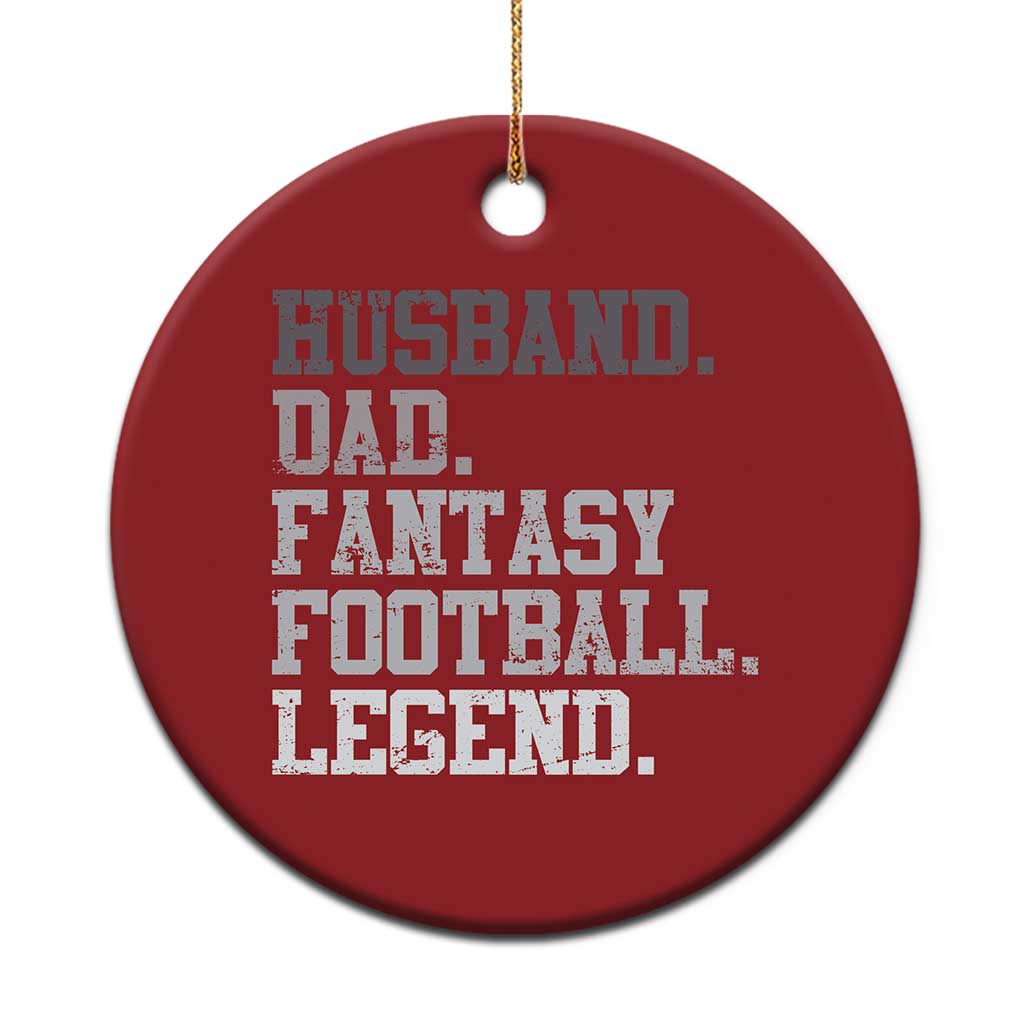 Husband Dad Fantasy Football Legend Christmas Ornament Retro Fathers Day TS10 Print Your Wear
