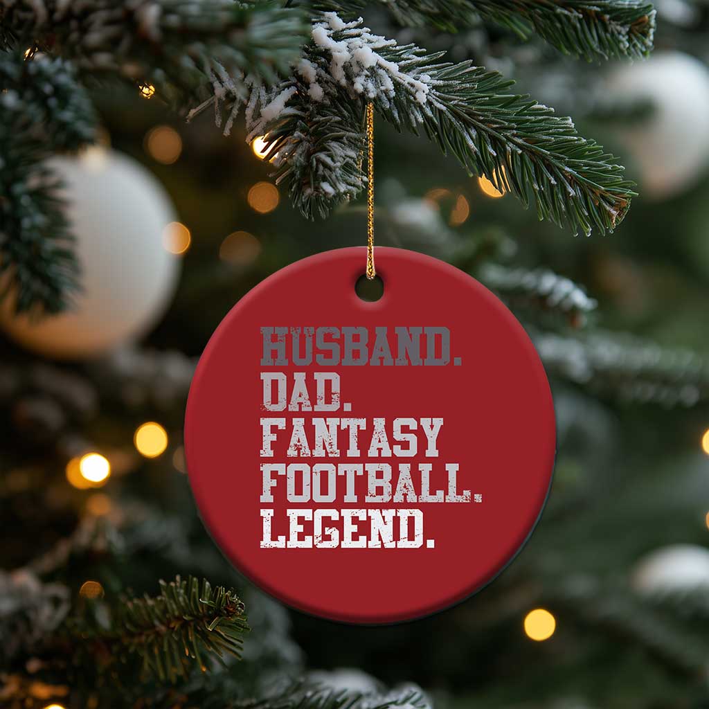 Husband Dad Fantasy Football Legend Christmas Ornament Retro Fathers Day TS10 Print Your Wear