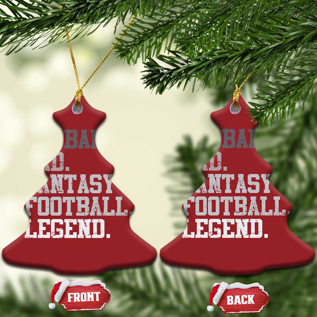 Husband Dad Fantasy Football Legend Christmas Ornament Retro Fathers Day TS10 Christmas Tree Red Print Your Wear