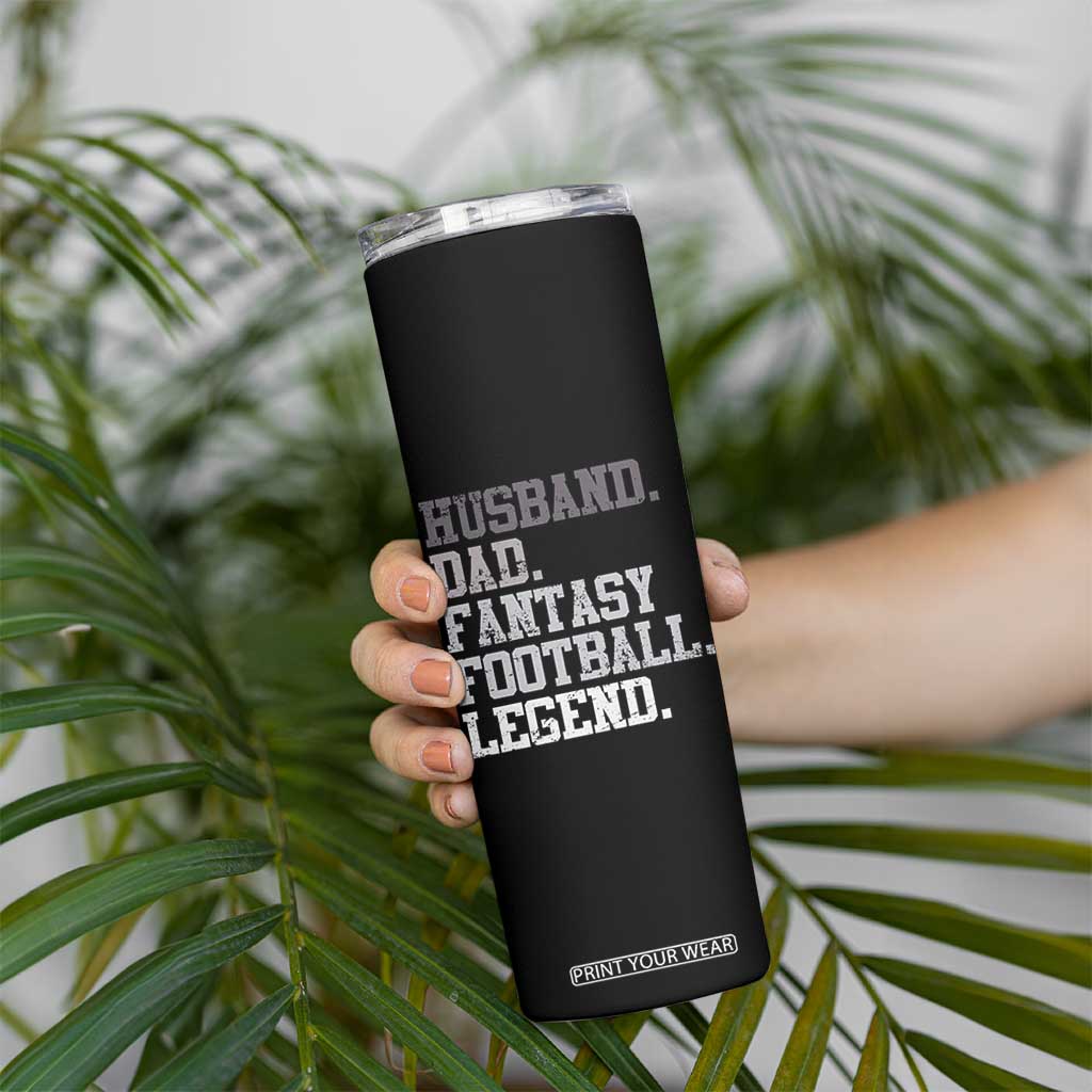 Husband Dad Fantasy Football Legend Skinny Tumbler Retro Fathers Day TS10 Print Your Wear