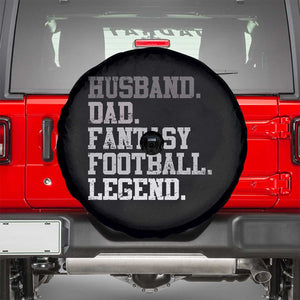 Husband Dad Fantasy Football Legend Spare Tire Cover Retro Fathers Day TS10 Black Print Your Wear