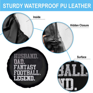 Husband Dad Fantasy Football Legend Spare Tire Cover Retro Fathers Day TS10 Print Your Wear