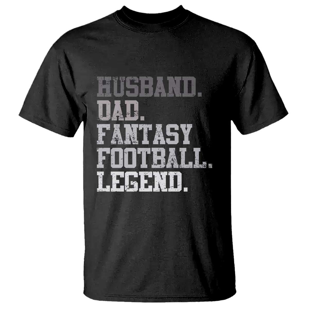 Husband Dad Fantasy Football Legend T Shirt Retro Fathers Day TS10 Black Print Your Wear