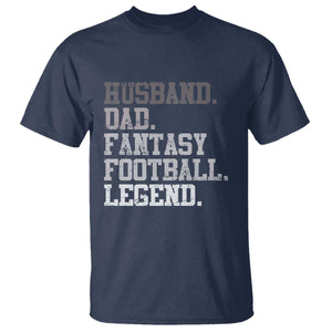 Husband Dad Fantasy Football Legend T Shirt Retro Fathers Day TS10 Navy Print Your Wear