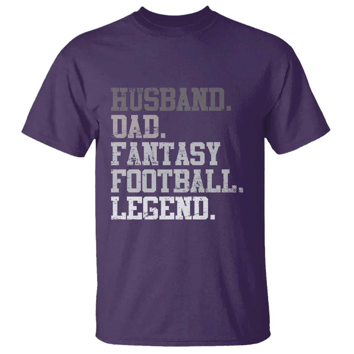 Husband Dad Fantasy Football Legend T Shirt Retro Fathers Day TS10 Purple Print Your Wear