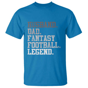 Husband Dad Fantasy Football Legend T Shirt Retro Fathers Day TS10 Sapphire Print Your Wear