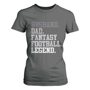 Husband Dad Fantasy Football Legend T Shirt For Women Retro Fathers Day TS10 Dark Heather Print Your Wear