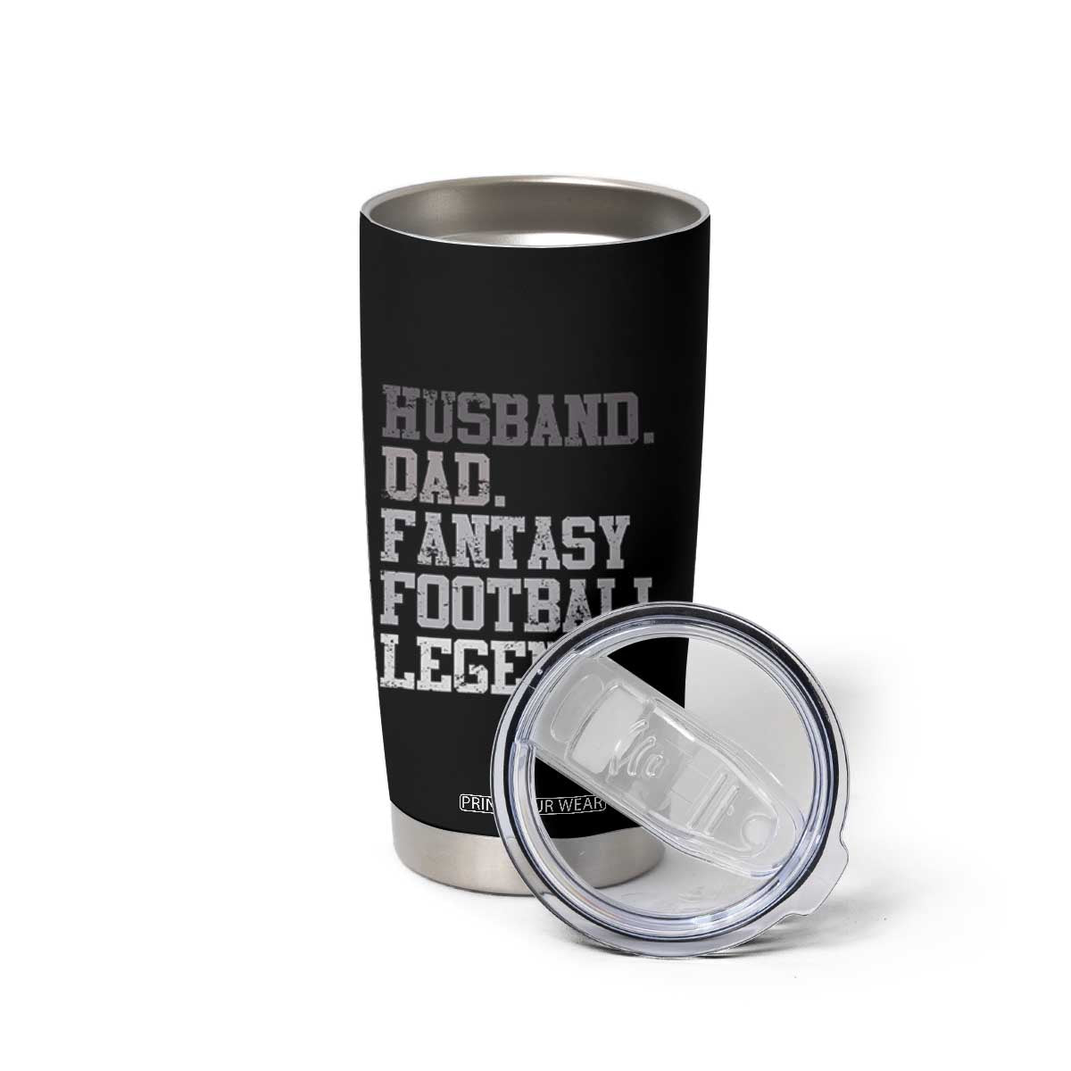 Husband Dad Fantasy Football Legend Tumbler Cup Retro Fathers Day TS10 Print Your Wear