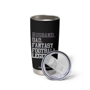 Husband Dad Fantasy Football Legend Tumbler Cup Retro Fathers Day TS10 Print Your Wear