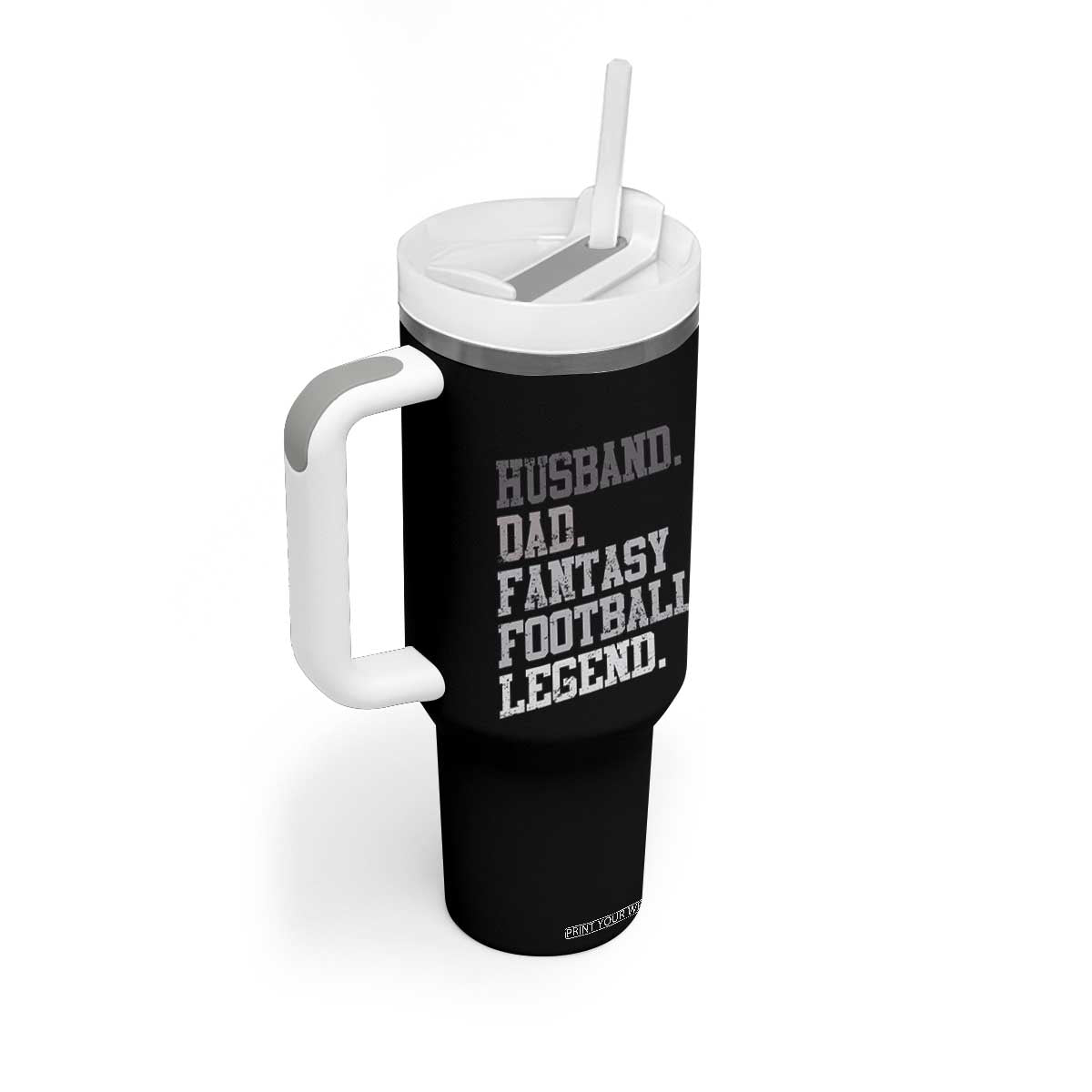 Husband Dad Fantasy Football Legend Tumbler With Handle Retro Fathers Day TS10 Print Your Wear