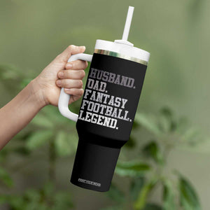 Husband Dad Fantasy Football Legend Tumbler With Handle Retro Fathers Day TS10 Print Your Wear