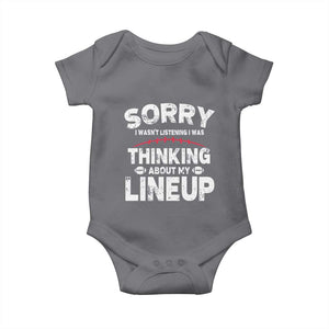 Funny Fantasy Football Player Baby Onesie Commissioner Draft Party TS10 Charcoal Print Your Wear