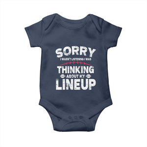 Funny Fantasy Football Player Baby Onesie Commissioner Draft Party TS10 Navy Print Your Wear