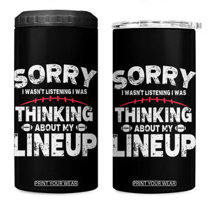 Funny Fantasy Football Player 4 in 1 Can Cooler Tumbler Commissioner Draft Party TS10 One Size: 16 oz Black Print Your Wear
