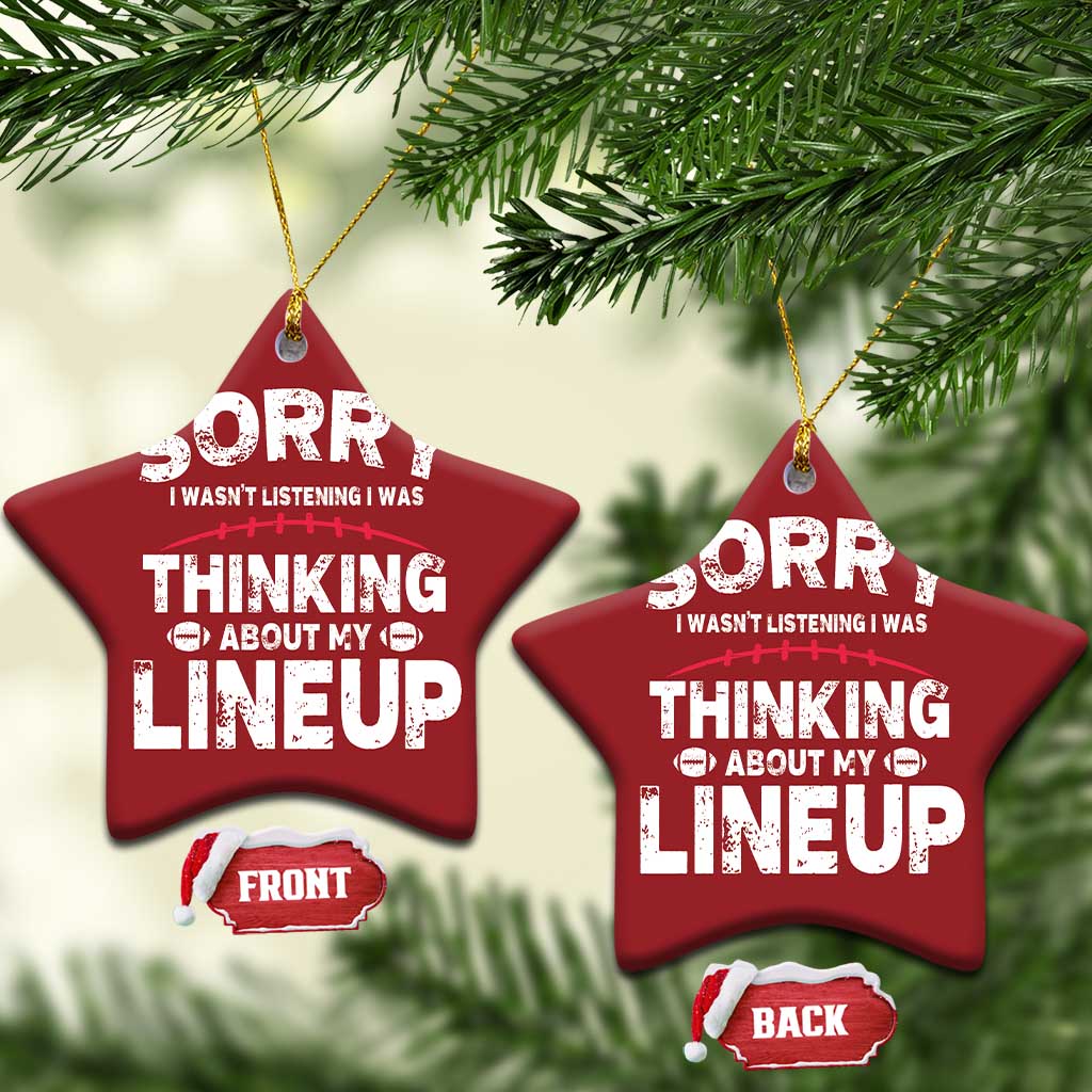 Funny Fantasy Football Player Christmas Ornament Commissioner Draft Party TS10 Star Red Print Your Wear