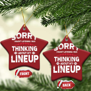Funny Fantasy Football Player Christmas Ornament Commissioner Draft Party TS10 Star Red Print Your Wear
