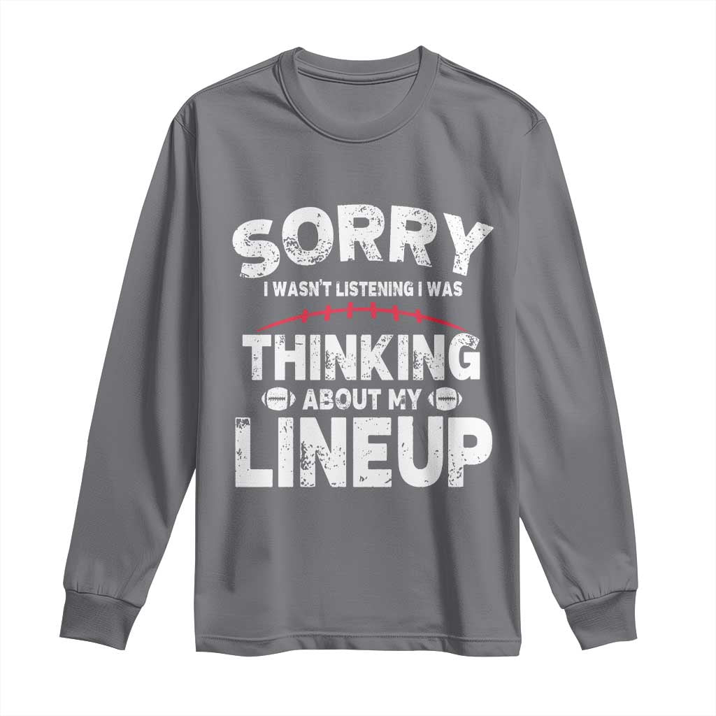 Funny Fantasy Football Player Long Sleeve Shirt Commissioner Draft Party TS10 Charcoal Print Your Wear