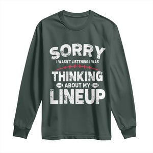 Funny Fantasy Football Player Long Sleeve Shirt Commissioner Draft Party TS10 Dark Forest Green Print Your Wear