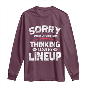 Funny Fantasy Football Player Long Sleeve Shirt Commissioner Draft Party TS10 Maroon Print Your Wear