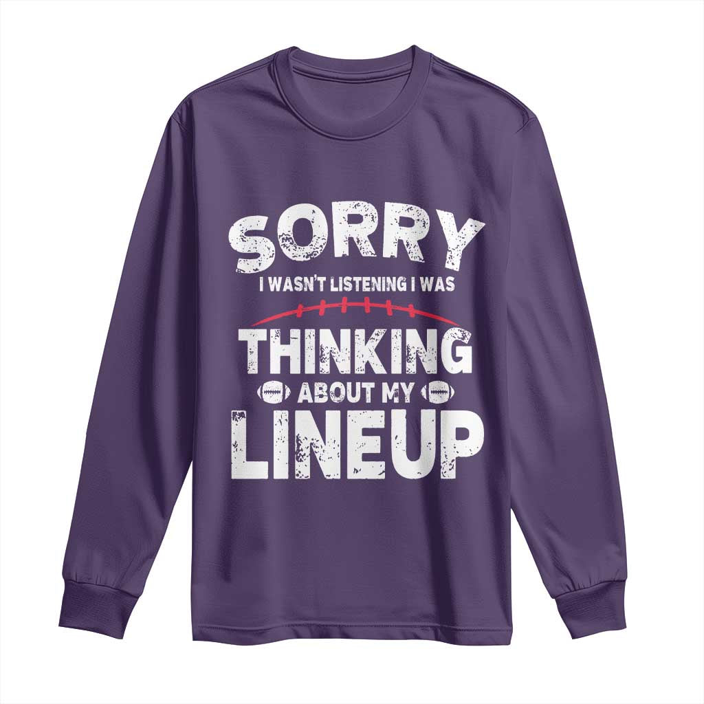 Funny Fantasy Football Player Long Sleeve Shirt Commissioner Draft Party TS10 Purple Print Your Wear