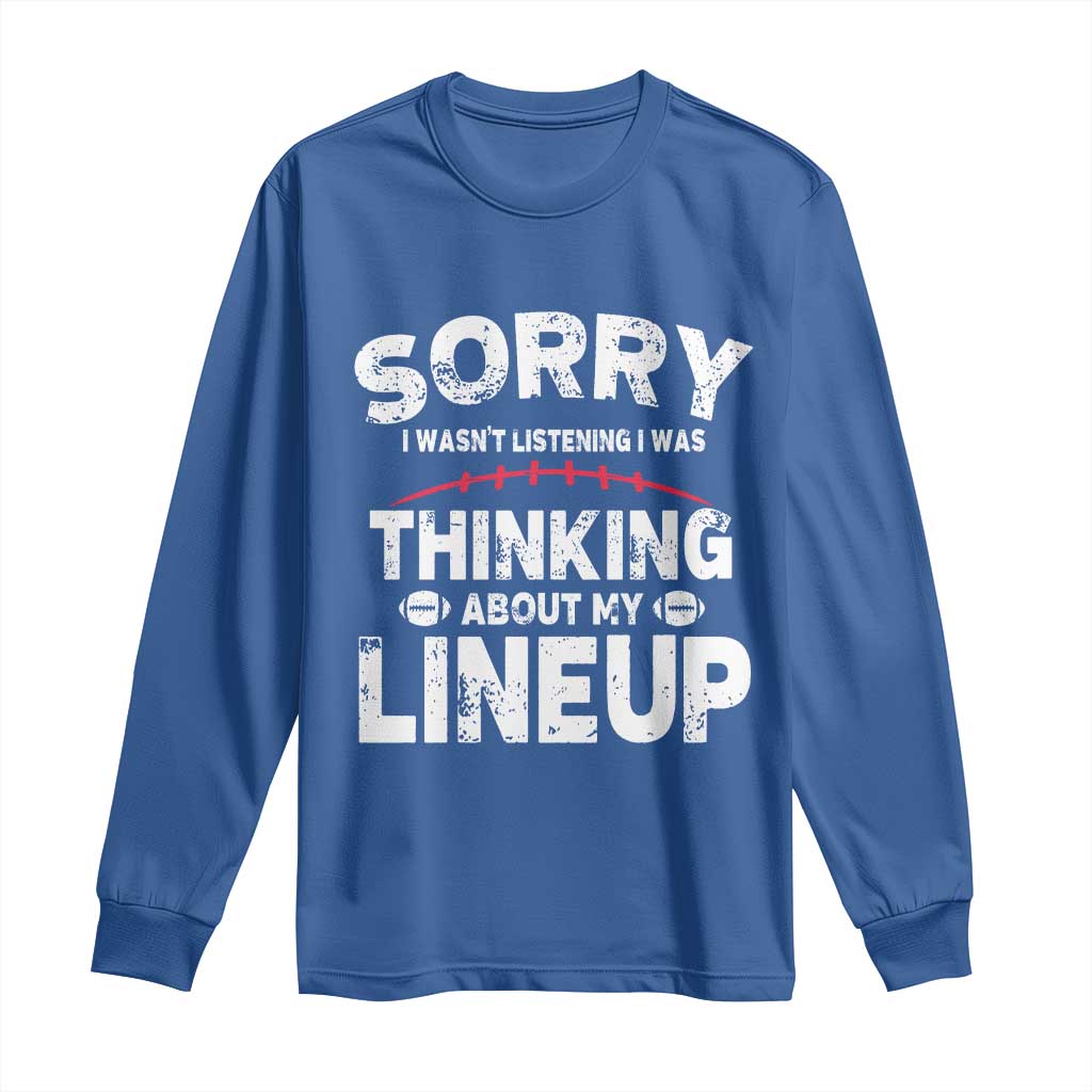 Funny Fantasy Football Player Long Sleeve Shirt Commissioner Draft Party TS10 Royal Blue Print Your Wear