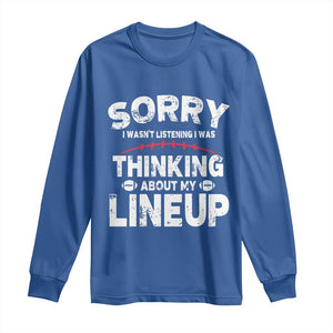 Funny Fantasy Football Player Long Sleeve Shirt Commissioner Draft Party TS10 Royal Blue Print Your Wear