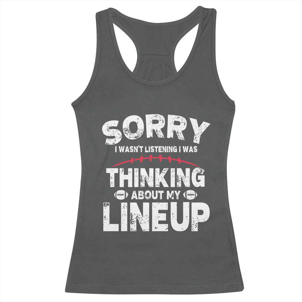 Funny Fantasy Football Player Racerback Tank Top Commissioner Draft Party TS10 Dark Heather Print Your Wear