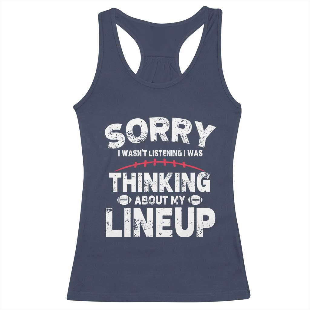 Funny Fantasy Football Player Racerback Tank Top Commissioner Draft Party TS10 Navy Print Your Wear