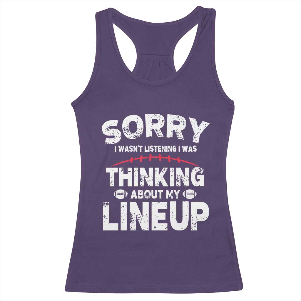 Funny Fantasy Football Player Racerback Tank Top Commissioner Draft Party TS10 Purple Print Your Wear