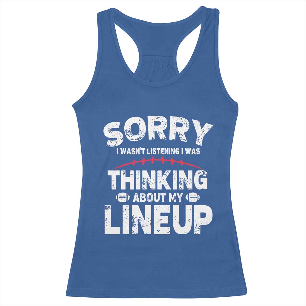 Funny Fantasy Football Player Racerback Tank Top Commissioner Draft Party TS10 Royal Blue Print Your Wear