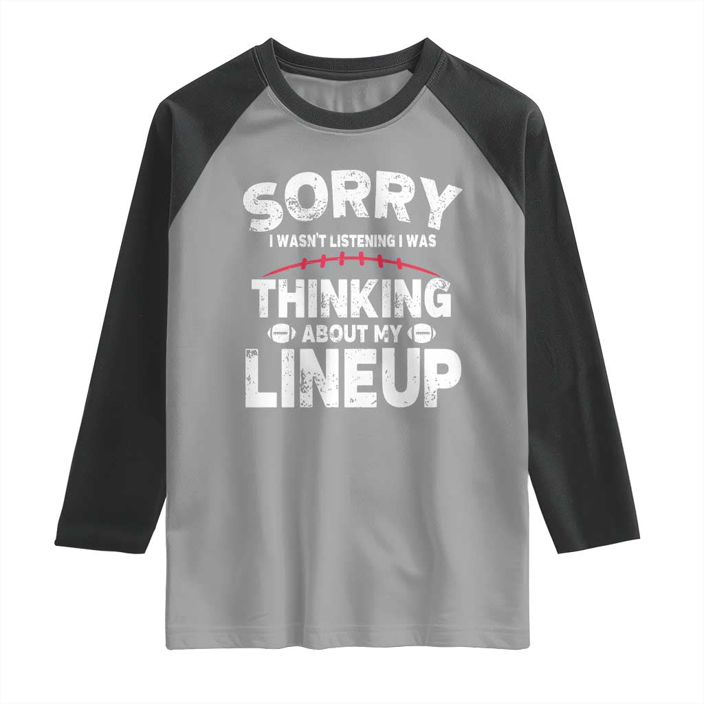 Funny Fantasy Football Player Raglan Shirt Commissioner Draft Party TS10 Sport Gray Black Print Your Wear