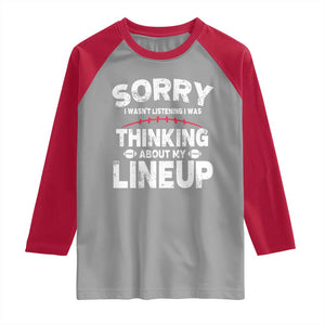 Funny Fantasy Football Player Raglan Shirt Commissioner Draft Party TS10 Sport Gray Red Print Your Wear