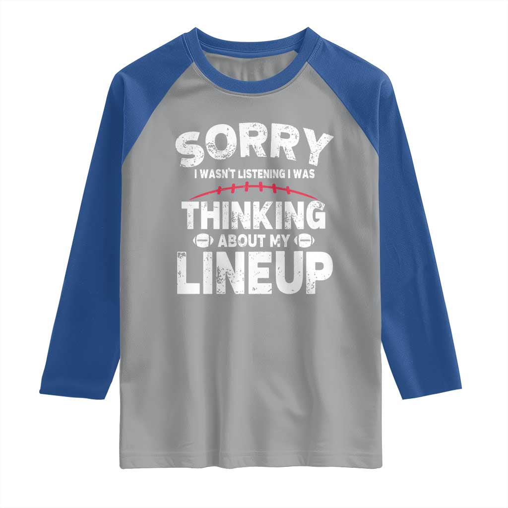 Funny Fantasy Football Player Raglan Shirt Commissioner Draft Party TS10 Sport Gray Royal Print Your Wear