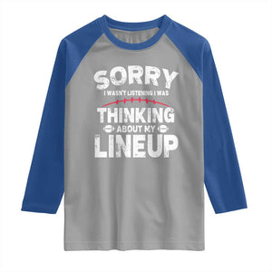 Funny Fantasy Football Player Raglan Shirt Commissioner Draft Party TS10 Sport Gray Royal Print Your Wear