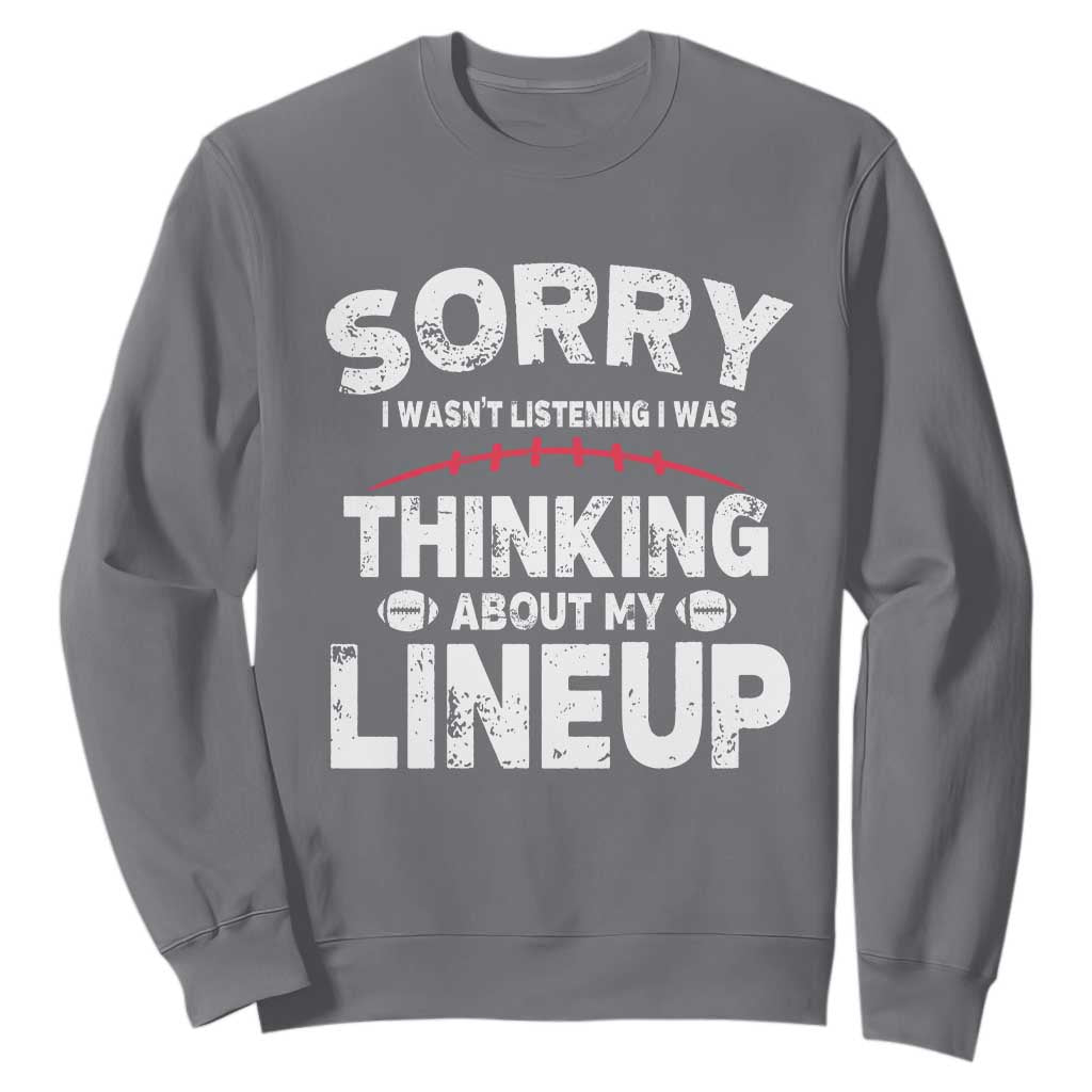 Funny Fantasy Football Player Sweatshirt Commissioner Draft Party TS10 Charcoal Print Your Wear