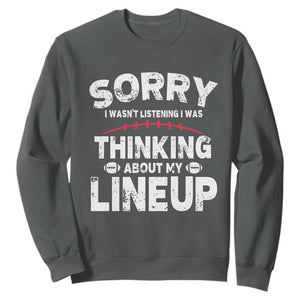 Funny Fantasy Football Player Sweatshirt Commissioner Draft Party TS10 Dark Heather Print Your Wear