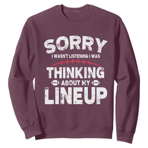 Funny Fantasy Football Player Sweatshirt Commissioner Draft Party TS10 Maroon Print Your Wear