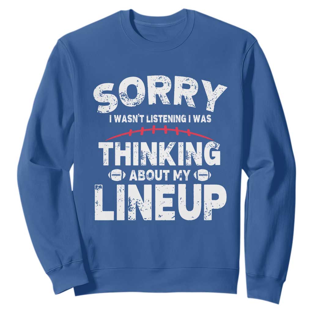 Funny Fantasy Football Player Sweatshirt Commissioner Draft Party TS10 Royal Blue Print Your Wear