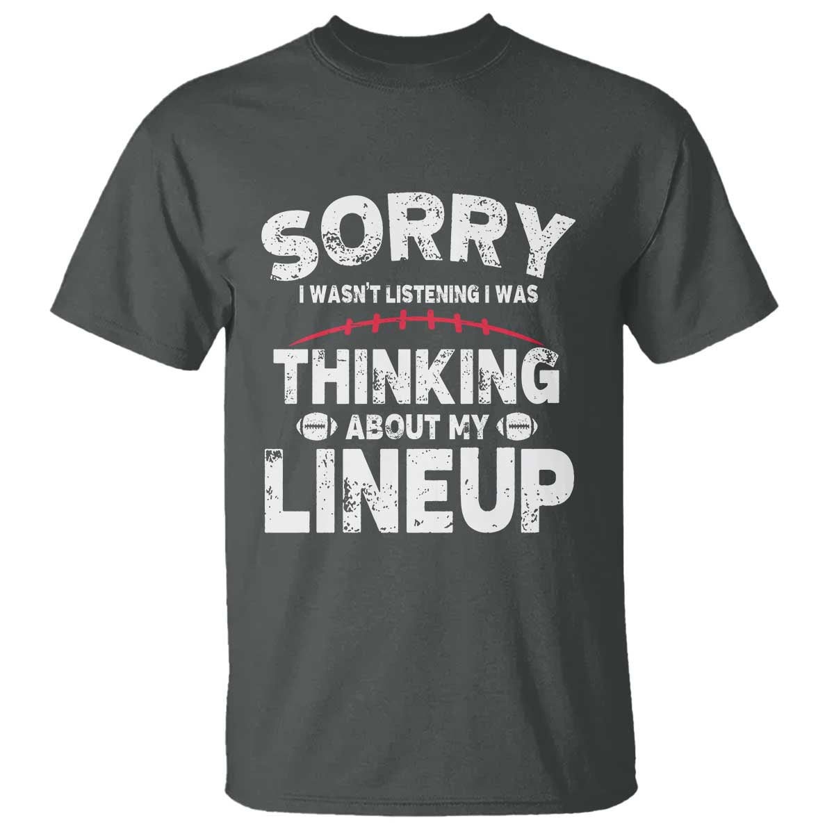 Funny Fantasy Football Player T Shirt Commissioner Draft Party TS10 Dark Heather Print Your Wear