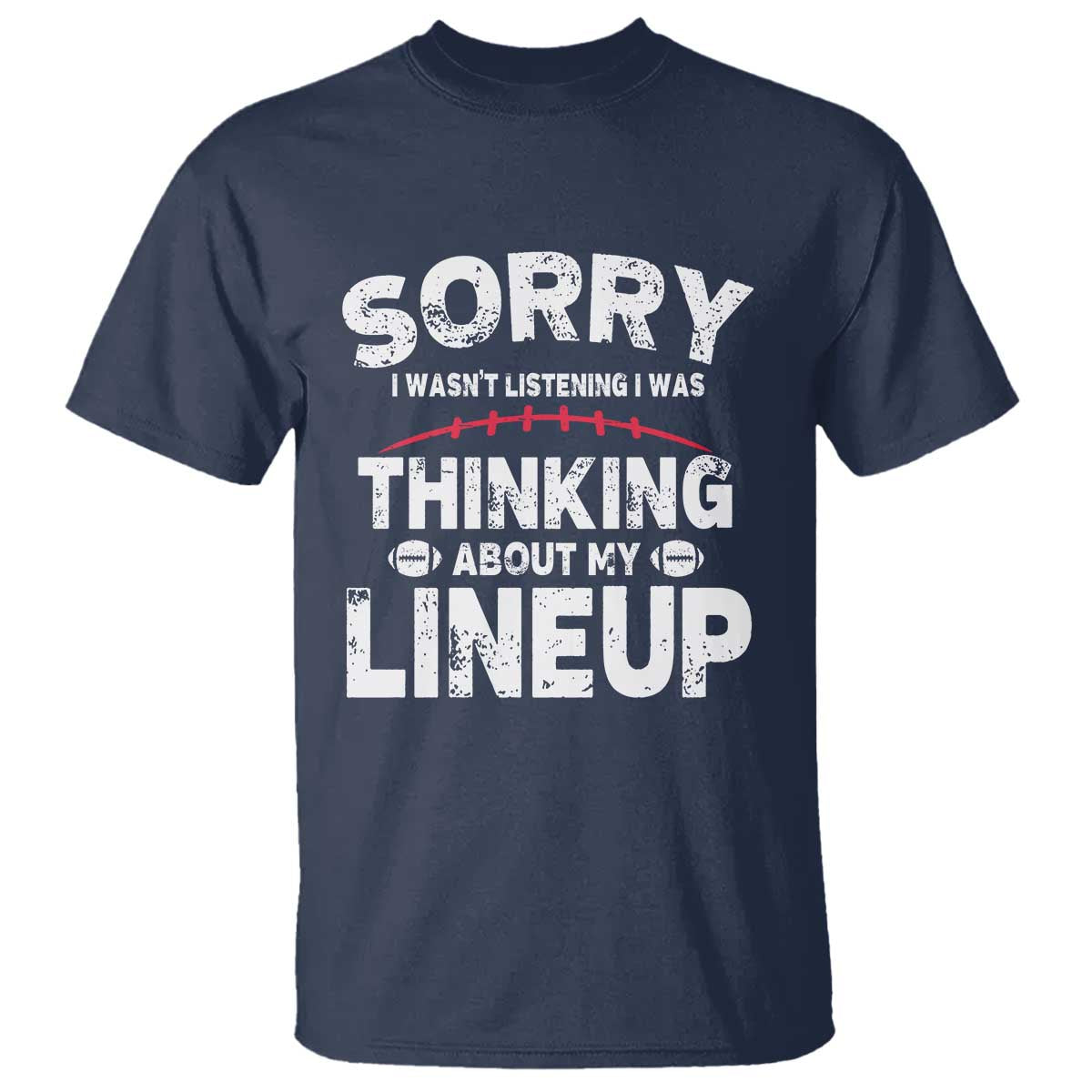 Funny Fantasy Football Player T Shirt Commissioner Draft Party TS10 Navy Print Your Wear