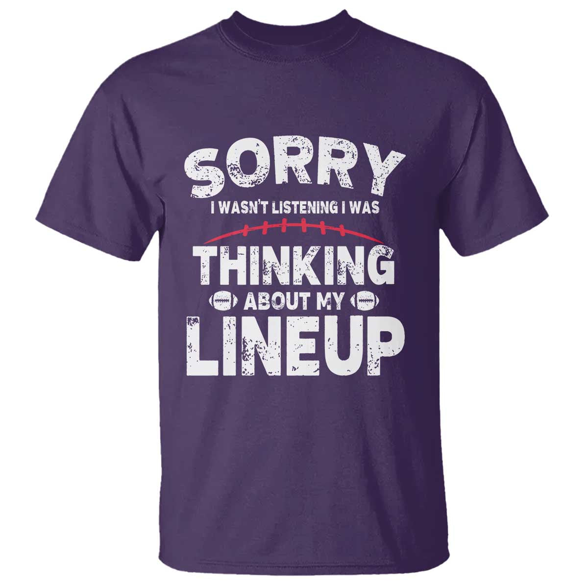 Funny Fantasy Football Player T Shirt Commissioner Draft Party TS10 Purple Print Your Wear