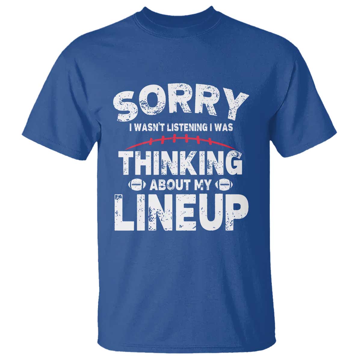Funny Fantasy Football Player T Shirt Commissioner Draft Party TS10 Royal Blue Print Your Wear