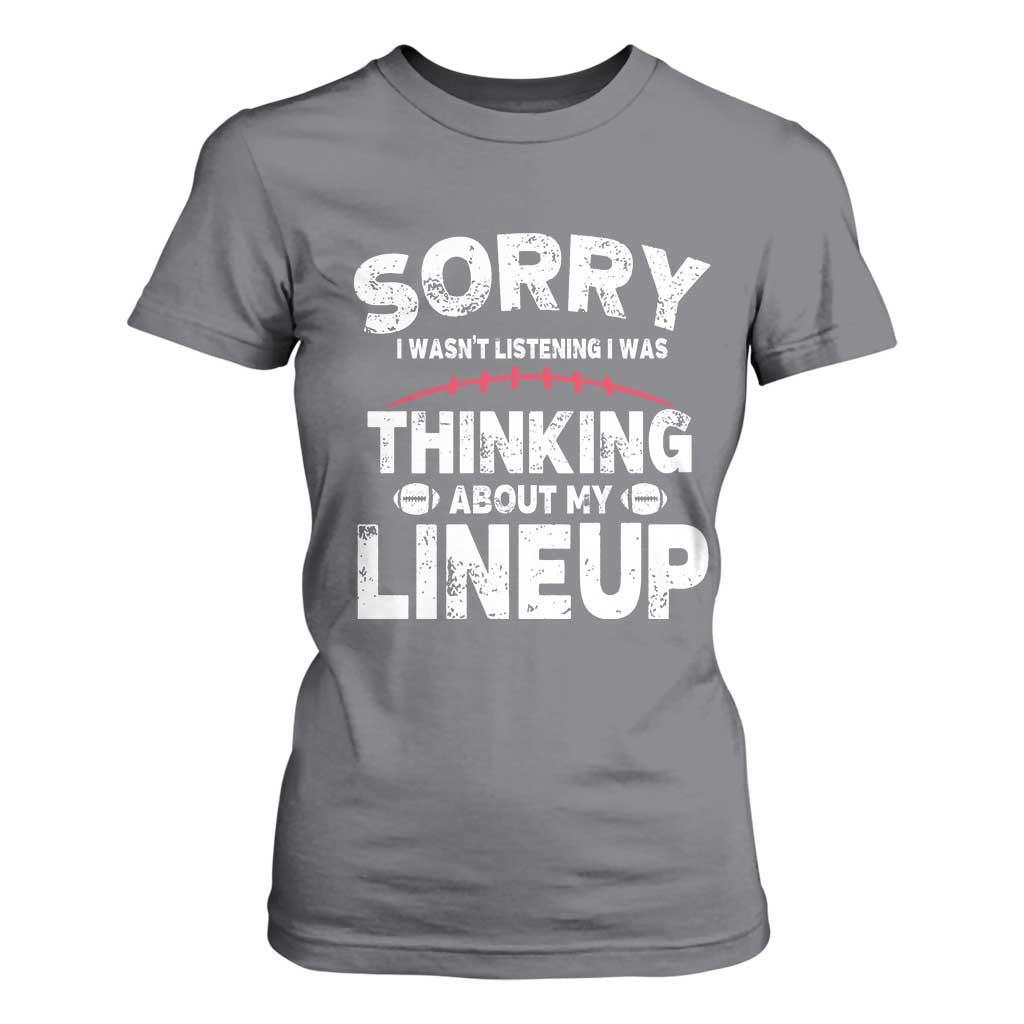 Funny Fantasy Football Player T Shirt For Women Commissioner Draft Party TS10 Charcoal Print Your Wear