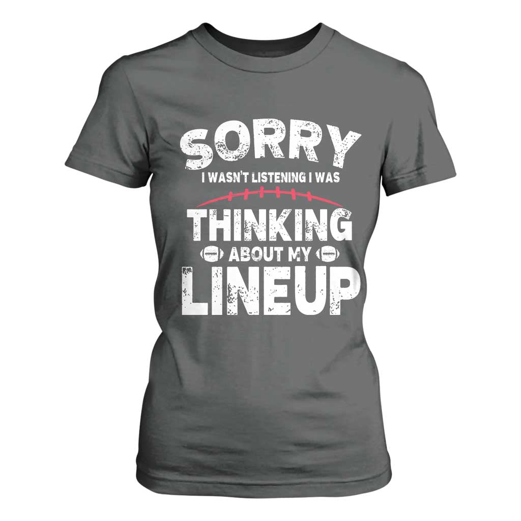 Funny Fantasy Football Player T Shirt For Women Commissioner Draft Party TS10 Dark Heather Print Your Wear