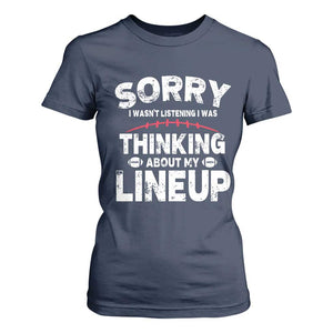 Funny Fantasy Football Player T Shirt For Women Commissioner Draft Party TS10 Navy Print Your Wear