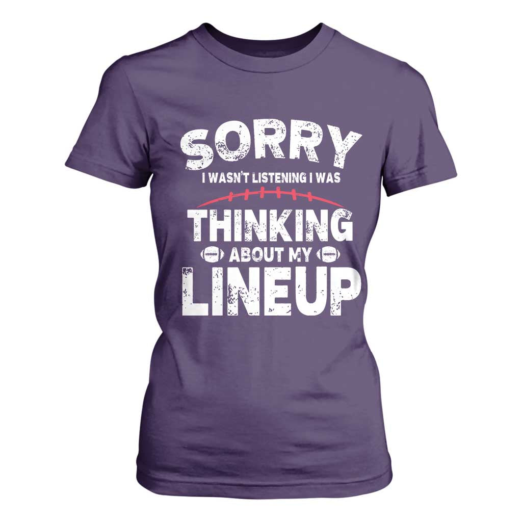 Funny Fantasy Football Player T Shirt For Women Commissioner Draft Party TS10 Purple Print Your Wear