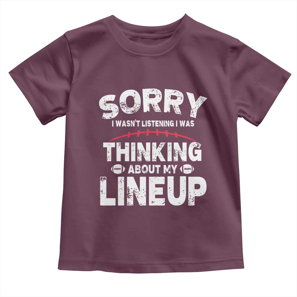 Funny Fantasy Football Player Toddler T Shirt Commissioner Draft Party TS10 Maroon Print Your Wear