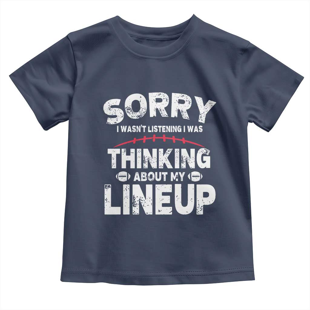 Funny Fantasy Football Player Toddler T Shirt Commissioner Draft Party TS10 Navy Print Your Wear